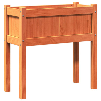 Jardinière Vidaxl avec des jambes 70x31x70 cm Brunier en bois de pin