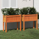 Jardinières vidaxl avec pattes 2 pcs cm lavage de pin massif brun