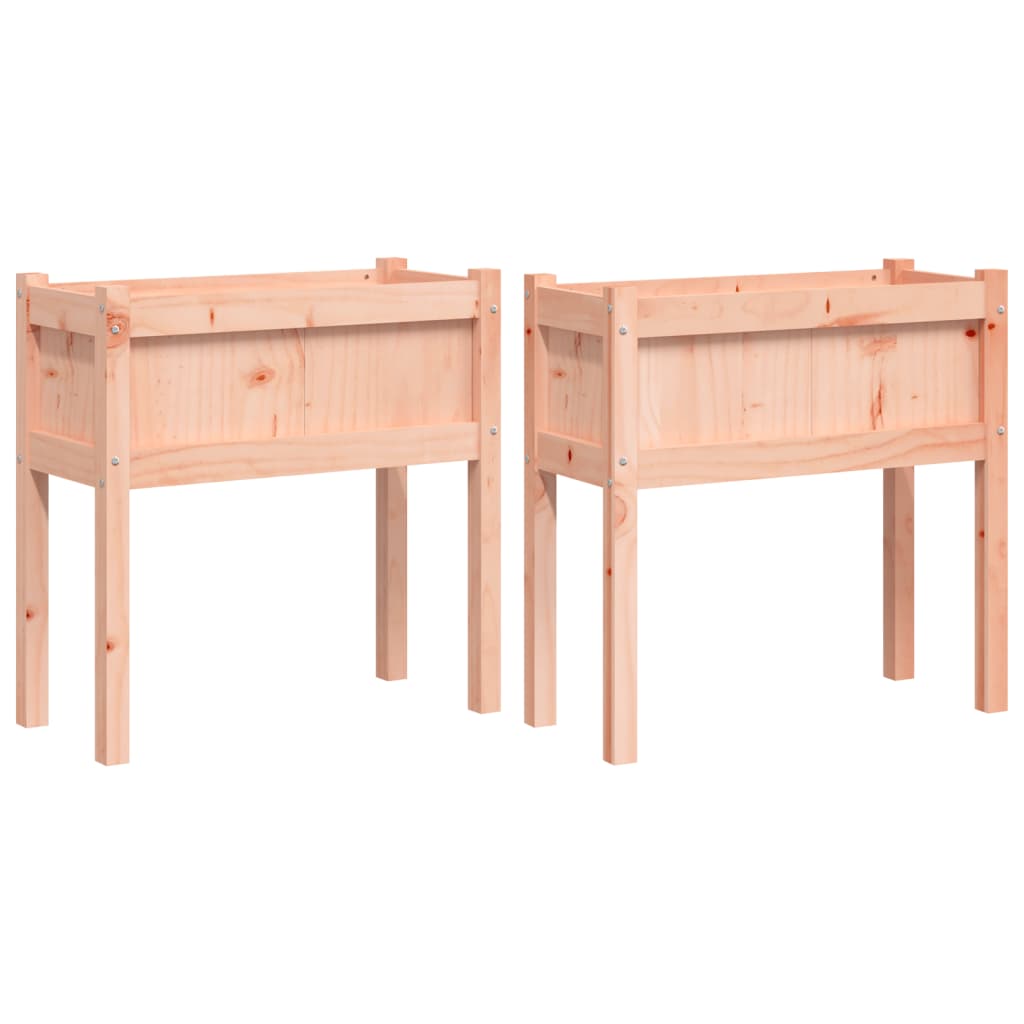 Jardinières vidaxl avec des jambes 2 pcs douglash solide