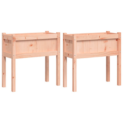 Jardinières vidaxl avec des jambes 2 pcs douglash solide
