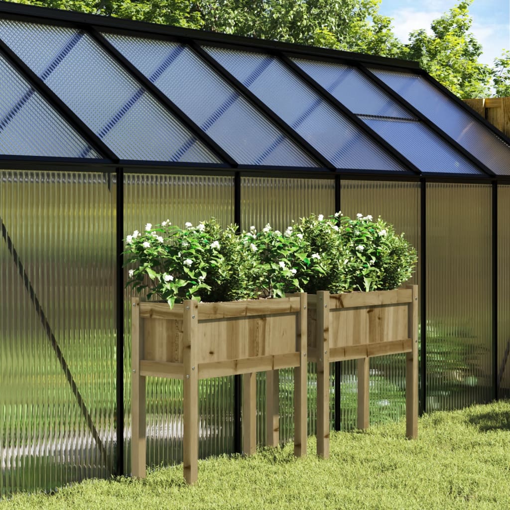 Jardinières vidaxl avec des jambes 2 pc cm en bois imprégné