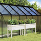 Jardinières vidaxl avec poots 2 pcs pin massif wit blanc