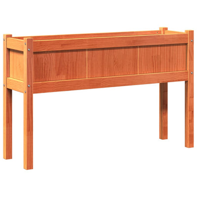 Jardinière Vidaxl avec jambes 110x31x70 cm Brunier en bois de pin