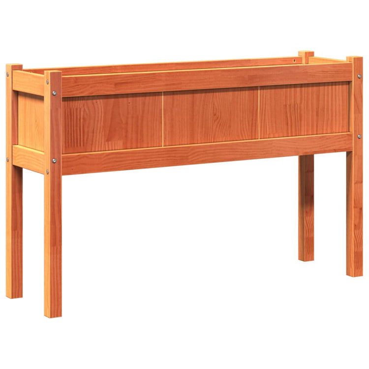 Jardinière Vidaxl avec jambes 110x31x70 cm Brunier en bois de pin