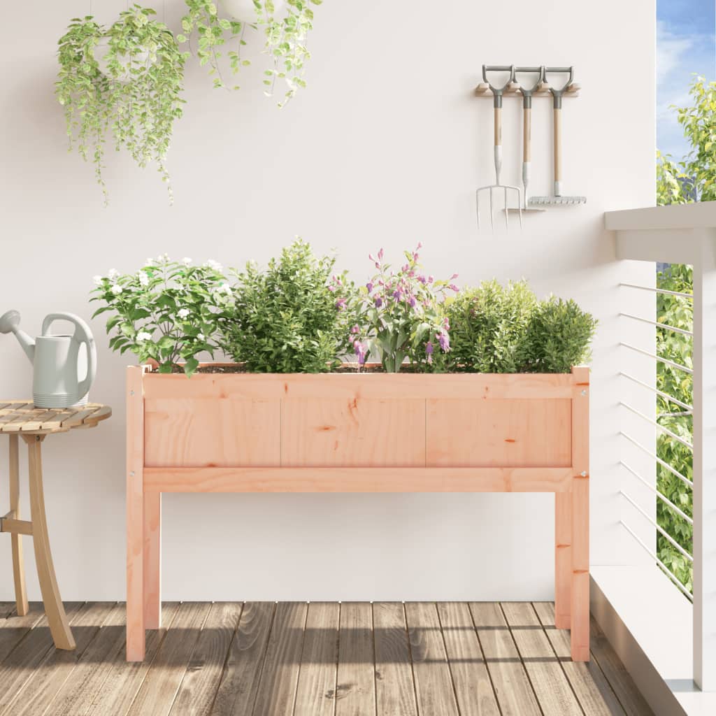 Jardinière Vidaxl avec des jambes 110x31x70 cm Douglashout solide