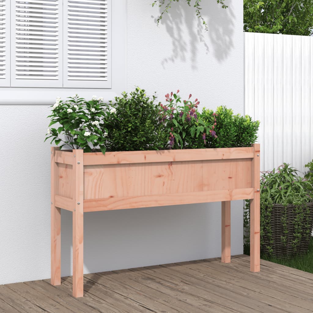 Jardinière Vidaxl avec des jambes 110x31x70 cm Douglashout solide
