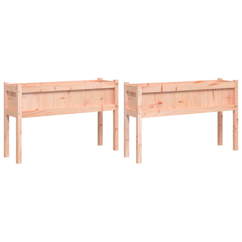 Jardinières vidaxl avec des jambes 2 pcs douglash solide