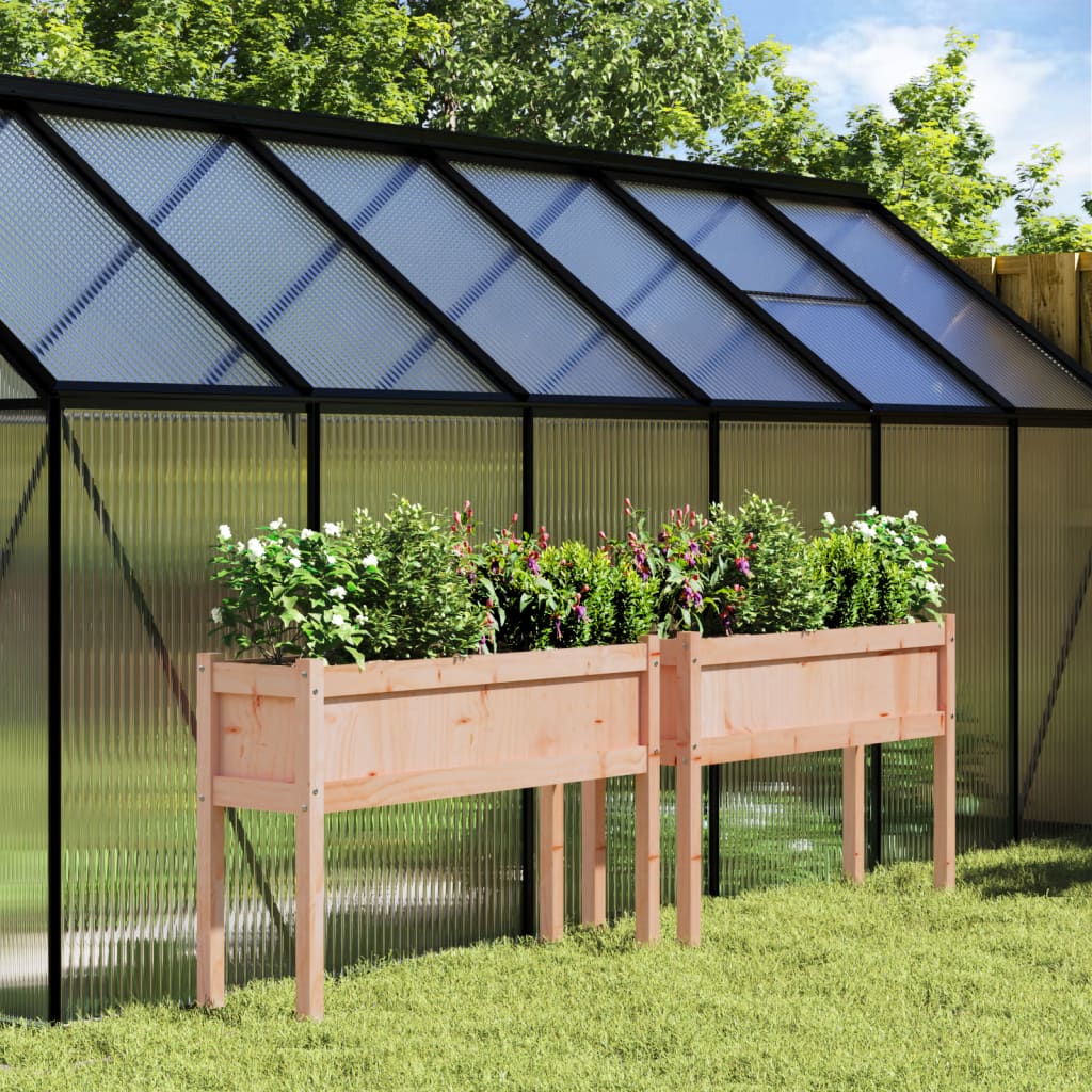 Jardinières vidaxl avec des jambes 2 pcs douglash solide