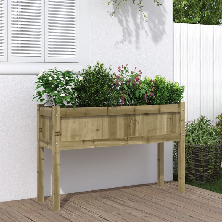 Planteur Vidaxl avec des jambes 110x31x70 cm