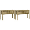 Jardinières vidaxl avec des jambes 2 pc cm en bois imprégné