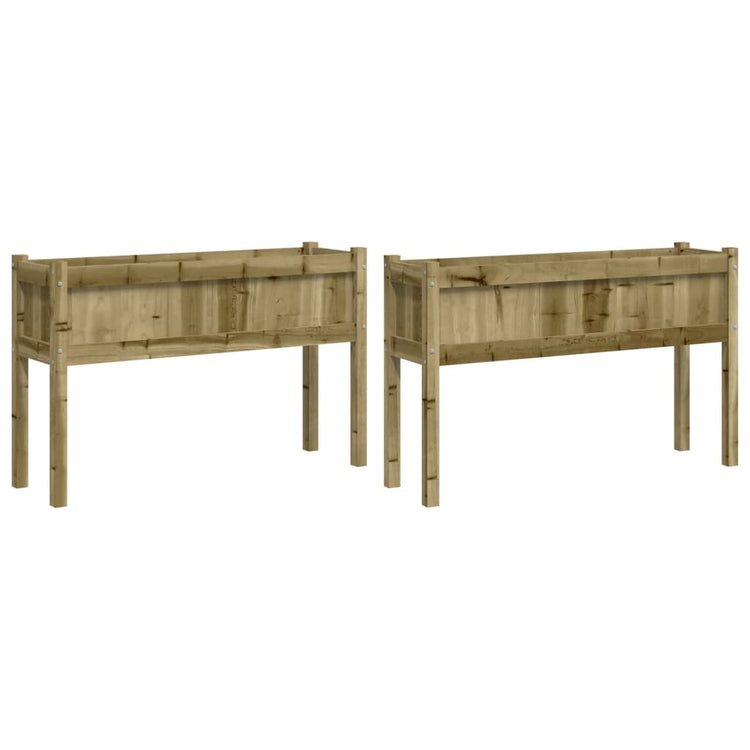 Jardinières vidaxl avec des jambes 2 pc cm en bois imprégné