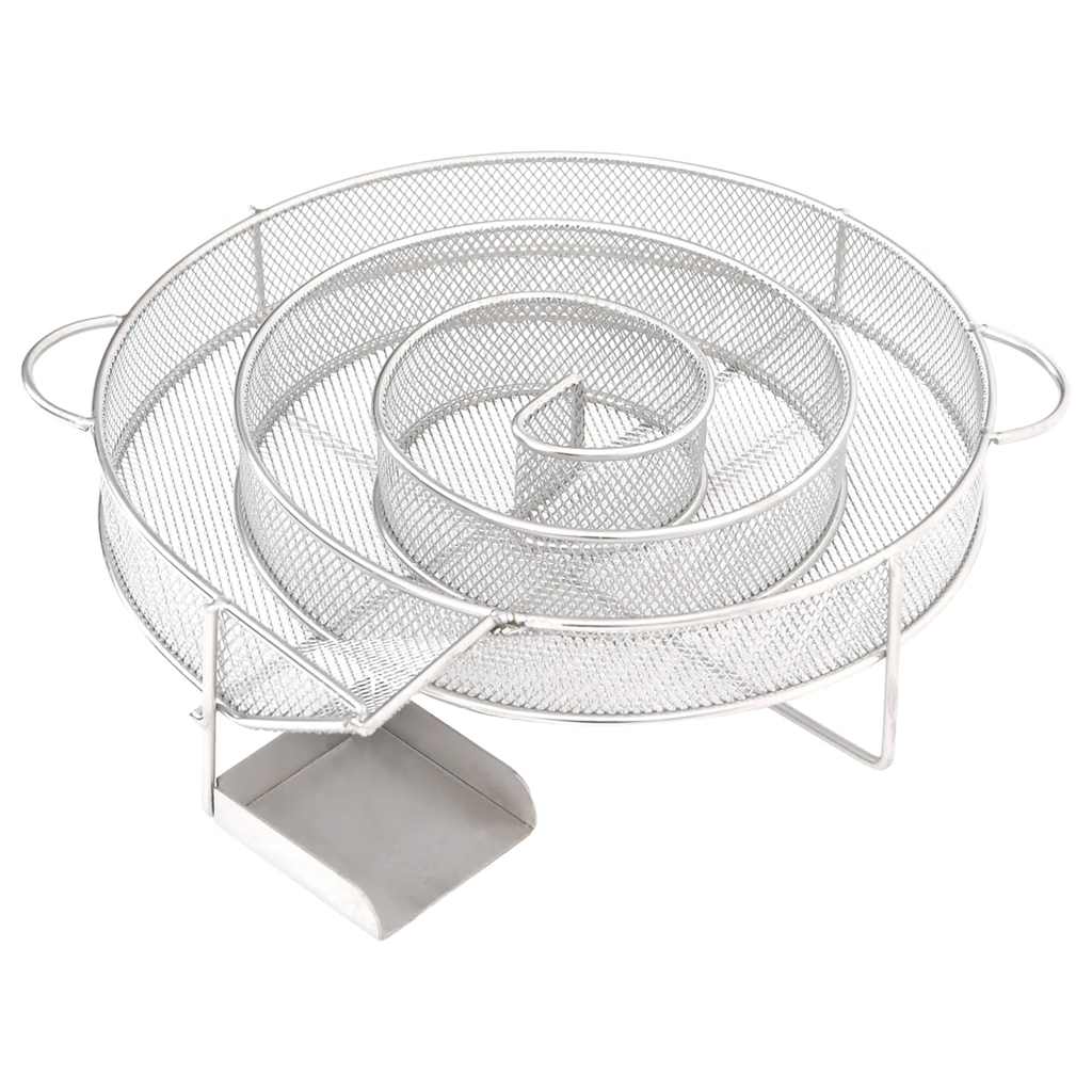 Générateur de fumée Vidaxl Round Round 19,5 cm en acier inoxydable