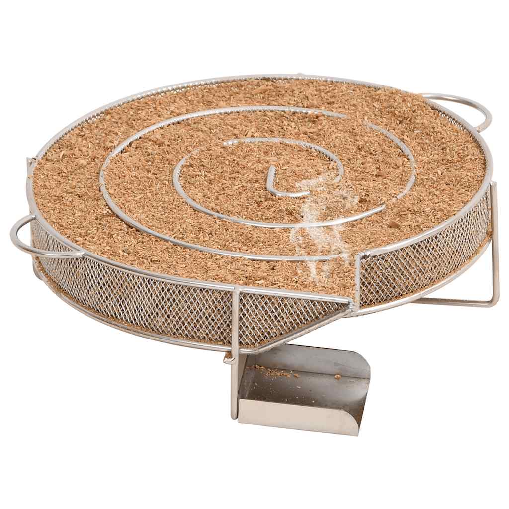 Générateur de fumée Vidaxl Round Round 19,5 cm en acier inoxydable