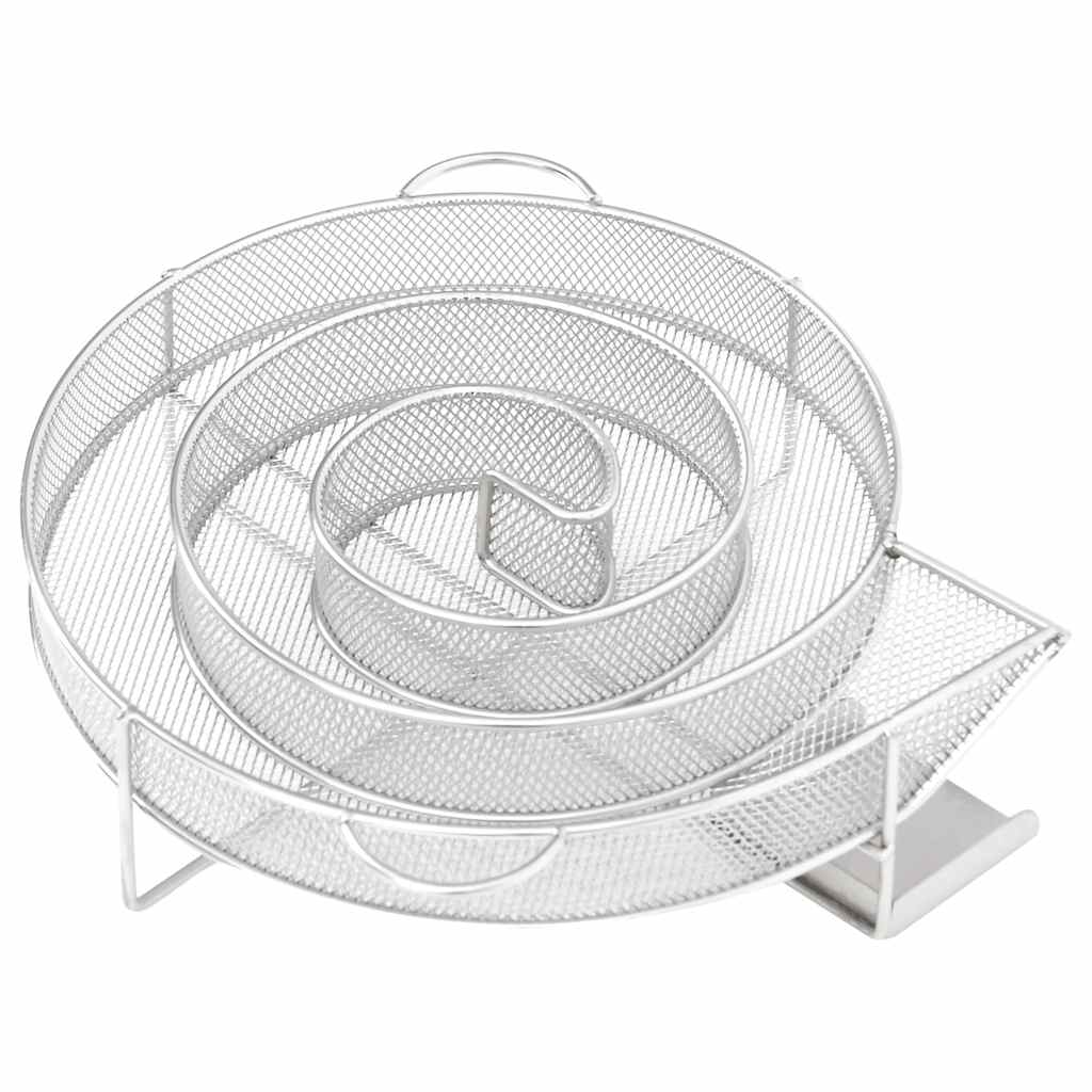 Générateur de fumée Vidaxl Round Round 19,5 cm en acier inoxydable