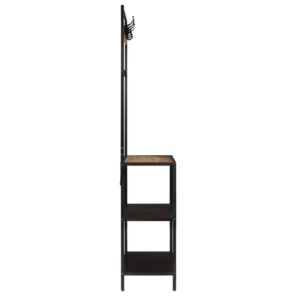 Rack de manteau Vidaxl 90x35x180 cm Bois de mangue et fer à mangue solide