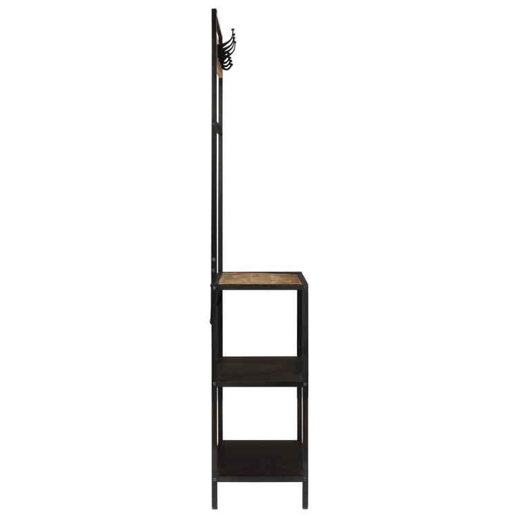 Rack de manteau Vidaxl 90x35x180 cm Bois de mangue et fer à mangue solide