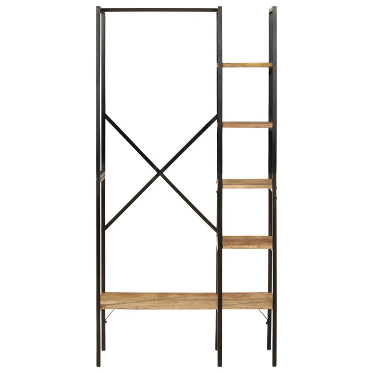 Rack de vêtements Vidaxl avec étagères 90x40x190 cm en bois de mangue solide et fer