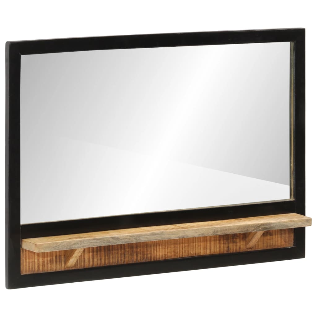 VidaXL miroir avec étagère 80x8x55 cm verre et bois de manguier massif