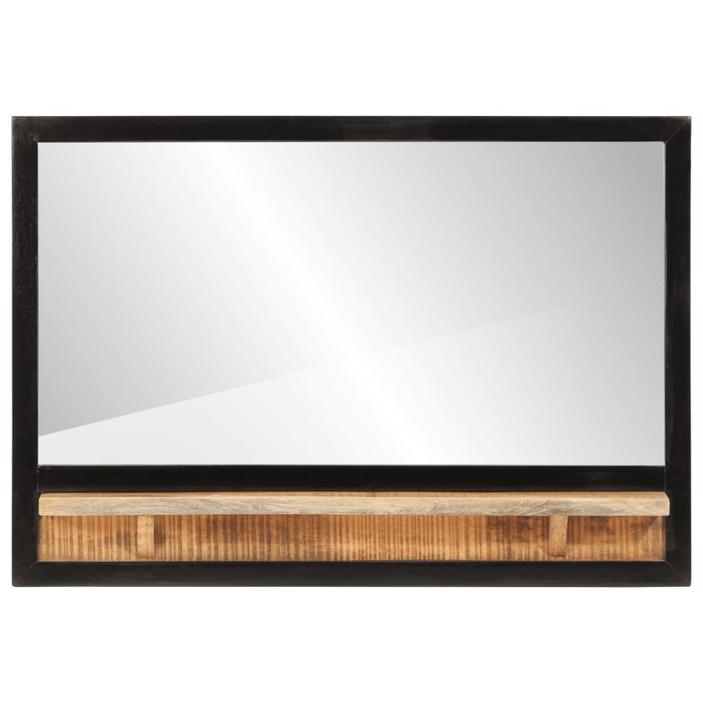 VidaXL miroir avec étagère 80x8x55 cm verre et bois de manguier massif