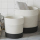 Paniers de rangement vidaxl 2 St Cotton White et noir