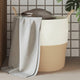 Panier de rangement Vidaxl Ø 43x38 cm Coton beige et blanc