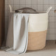 Panier de rangement Vidaxl Ø 43x38 cm Coton brun et blanc