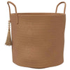 Panier de rangement Vidaxl Ø 40x35 cm Coton brun