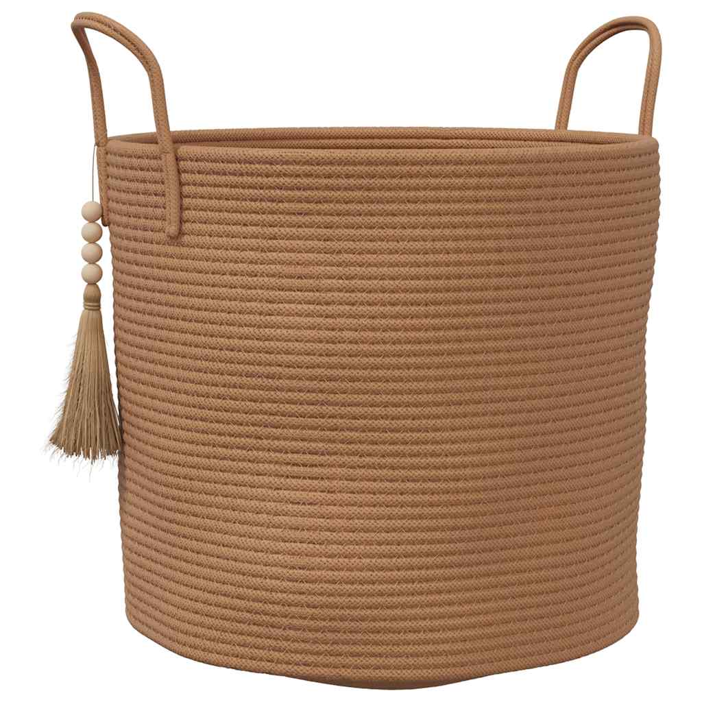 Panier de rangement Vidaxl Ø 40x35 cm Coton brun