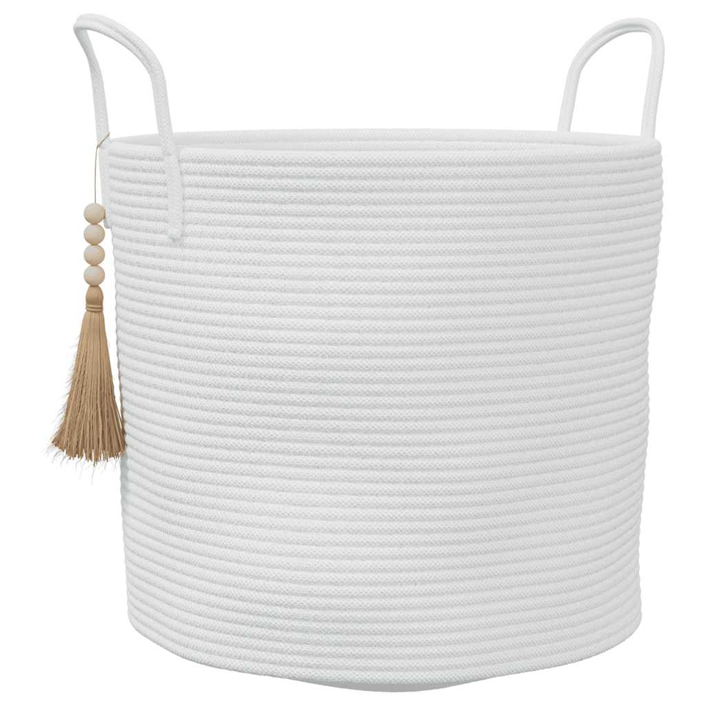 Vidaxx panier de rangement ø 40x35 cm coton blanc