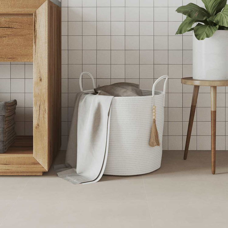 Vidaxx panier de rangement ø 40x35 cm coton blanc