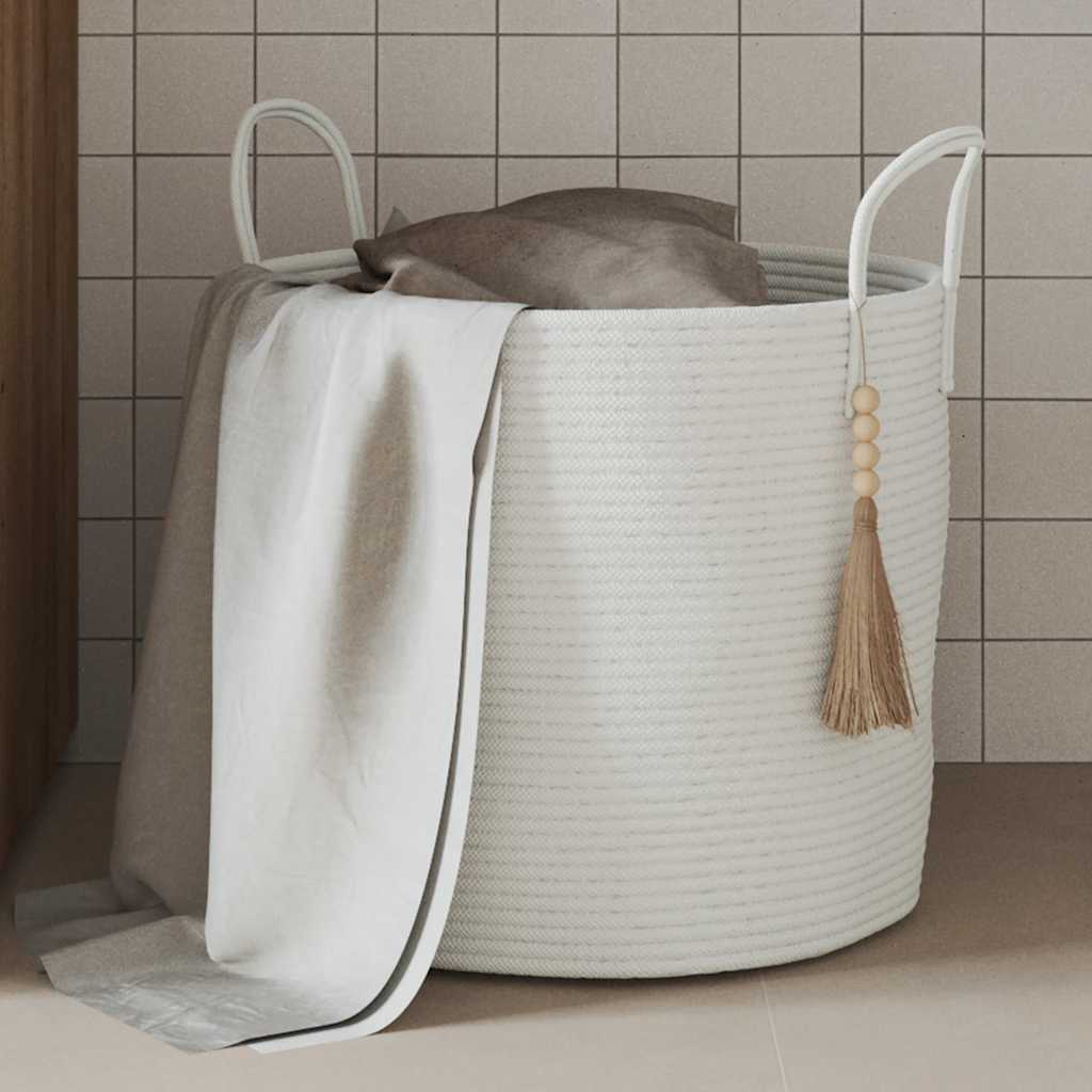 Vidaxx panier de rangement ø 40x35 cm coton blanc