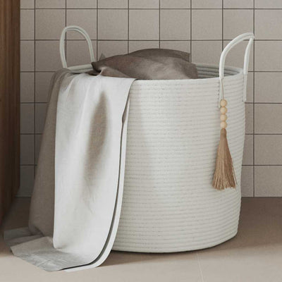 Vidaxx panier de rangement ø 40x35 cm coton blanc