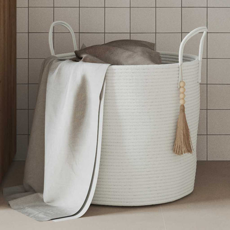 Vidaxx panier de rangement ø 40x35 cm coton blanc
