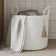 Vidaxx panier de rangement ø 40x35 cm coton blanc