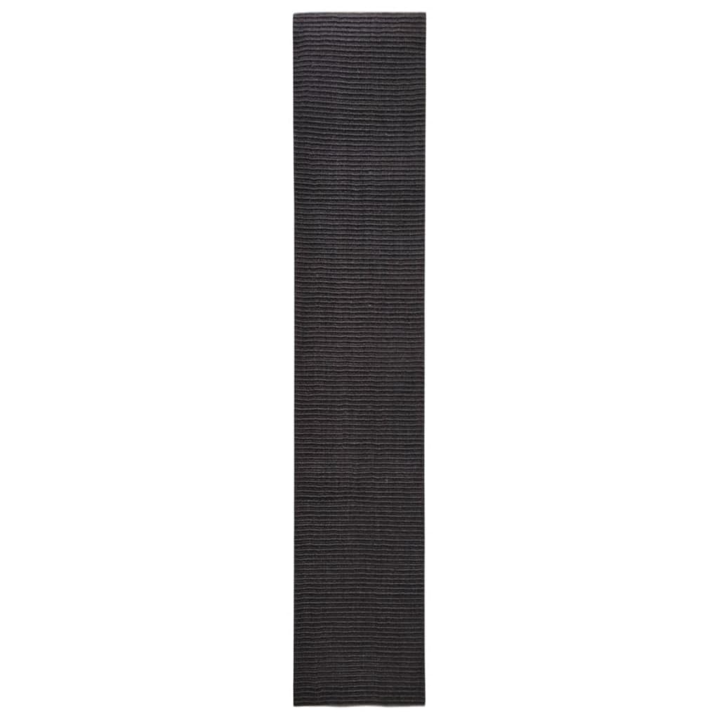 Vidaxl sisalmat pour gratter le post 66x350 cm noir