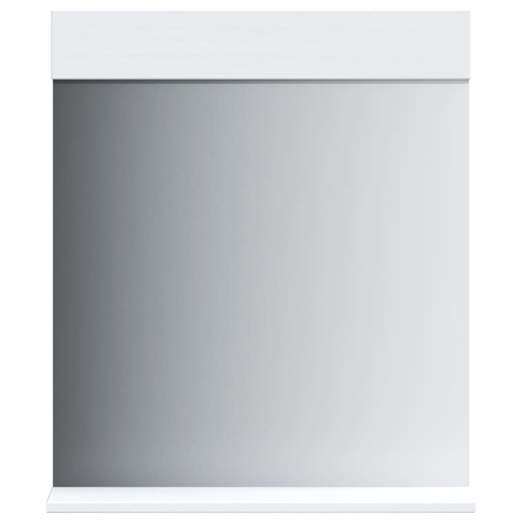 VidaXL miroir de salle de bain avec étagère montagne 60x12x70 cm bois massif blanc
