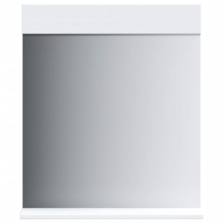 VidaXL miroir de salle de bain avec étagère montagne 60x12x70 cm bois massif blanc