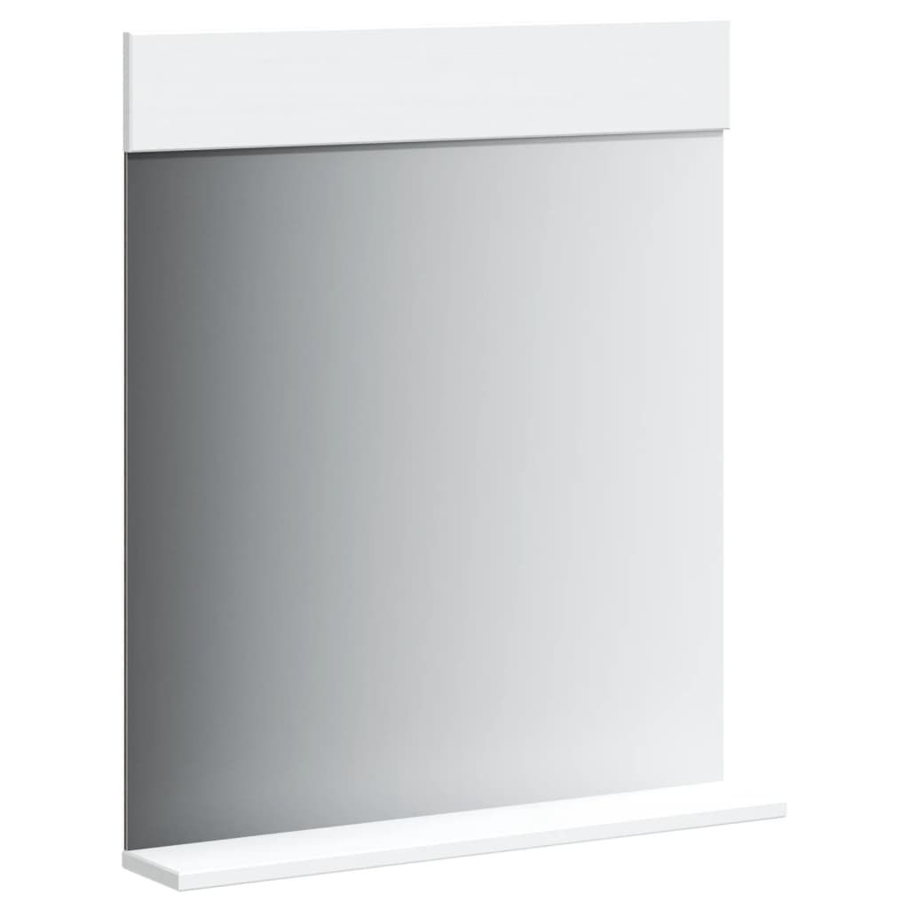 VidaXL miroir de salle de bain avec étagère montagne 60x12x70 cm bois massif blanc
