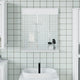 VidaXL miroir de salle de bain avec étagère montagne 60x12x70 cm bois massif blanc