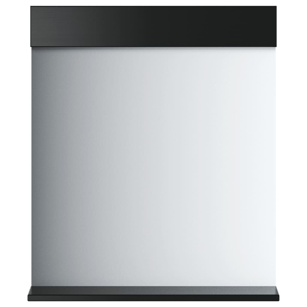 Vidaxx miroir de salle de bain avec étagère montagne 60x12x70 cm bois massif noir