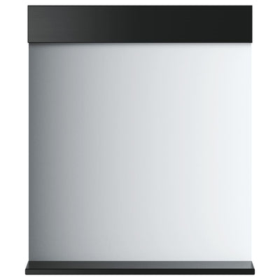 Vidaxx miroir de salle de bain avec étagère montagne 60x12x70 cm bois massif noir