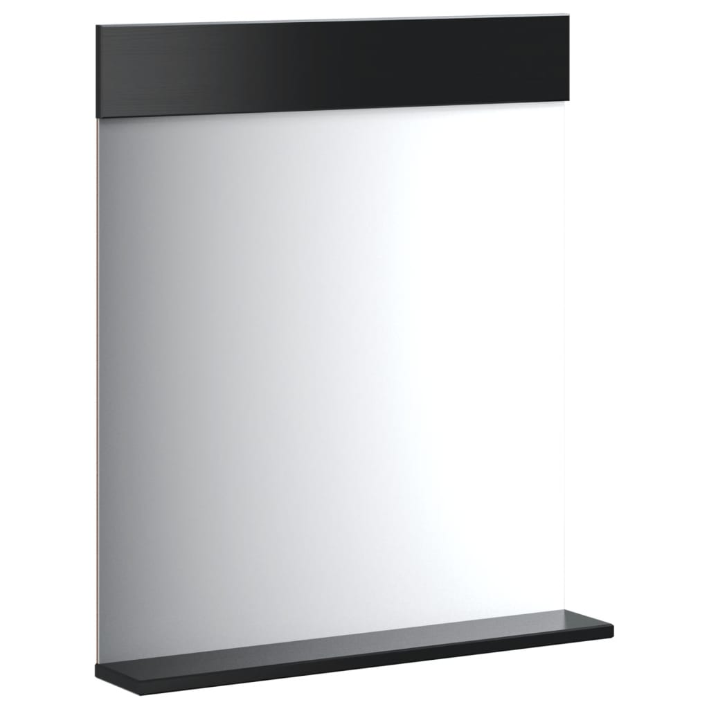 Vidaxx miroir de salle de bain avec étagère montagne 60x12x70 cm bois massif noir