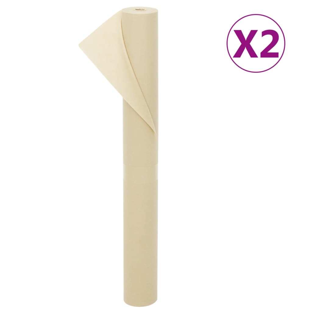 Tissu polaire VidaXL pour plantes 2 rouleaux 70 g m² 10x1,6 m