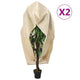 Vidaxxl couvertures végétales avec fermeture éclair 2 pcs 70 g m² 3,93x3,5 m