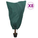 Vidaxxl couvertures pour plantes avec cordon 8 pcs 70 g m² 0,8x1,2 m