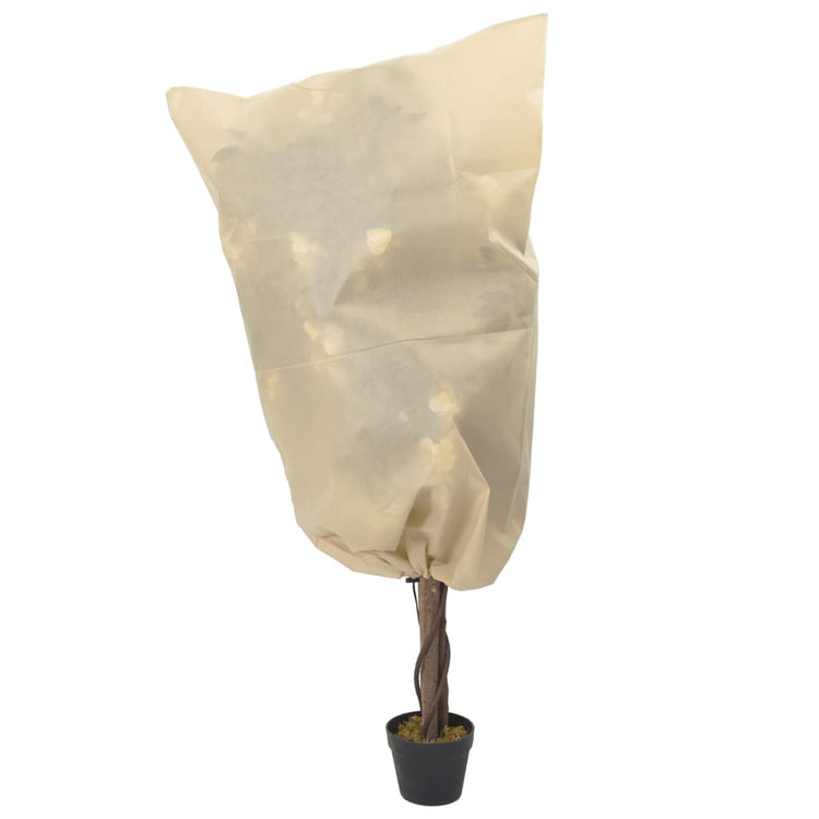 Vidaxxl couvertures pour plantes avec cordon de serrage 12 pcs 70 g m² 0,8x0,8 m
