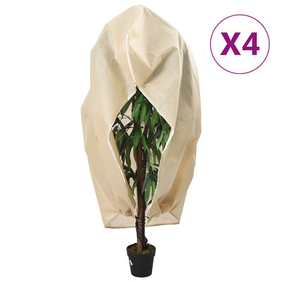 Vidaxxl couvertures végétales avec fermeture éclair 4 pcs 70 g m² 3,93x3 m
