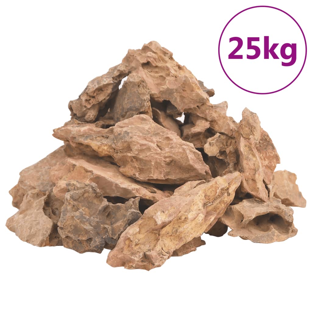 Vidaxl Dragon Stones 25 kg 1-10 cm brun