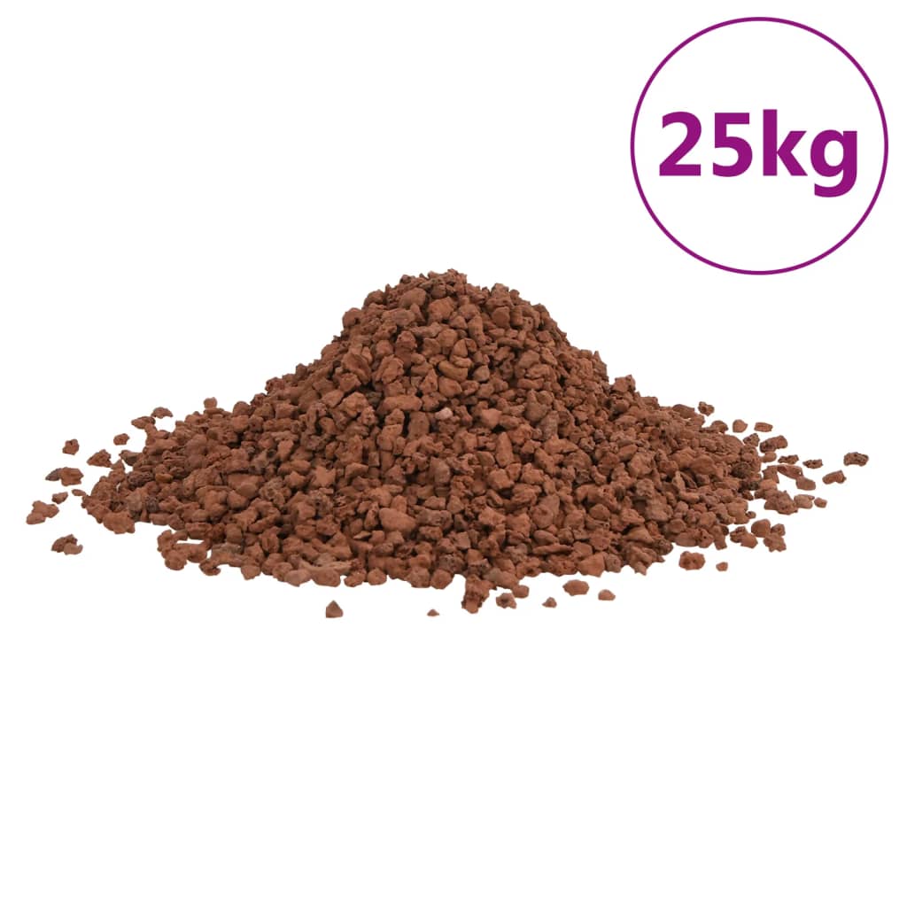Vidaxl Lava Stones 25 kg 5-8 mm de rouge