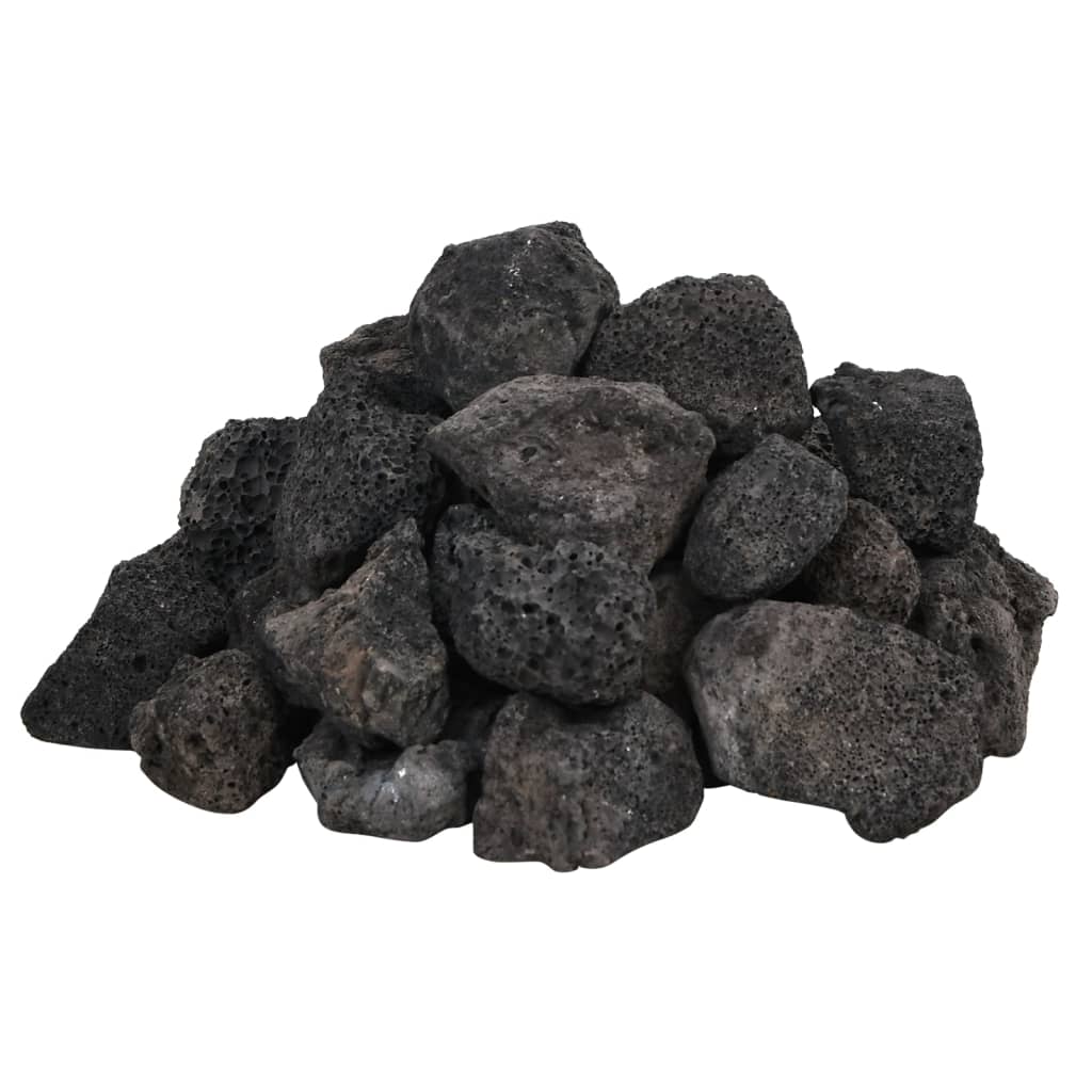Vidaxl Lava Stones 25 kg 3-5 cm noir